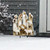 Briarwood Lane Rejoice Nativity Metal Art with people and sheep in white and brown tones.