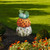 Briarwood Lane Patterned Pumpkins Metal Art with stacked orange, white, and teal decorative pumpkins.