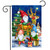 Briarwood Lane Happy Holiday Gnomes Garden Flag with gnomes, reindeer, and Christmas tree design.