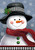 Smiling Snowman Garden Flag by Briarwood Lane, black hat, red scarf, green buttons, cheerful snowman.