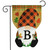 Fall Gnome Burlap Monogram Letter B Garden Flag