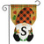 Fall Gnome Burlap Monogram Letter S Garden Flag