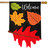 Falling Leaves Burlap House Flag