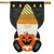 Halloween Gnome Burlap House Flag