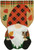 Briarwood Lane Fall Gnome burlap house flag with red plaid hat and autumn leaves design.