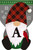 Winter Gnome Burlap Monogram Letter a Garden Flag