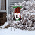 Winter Gnome Burlap Monogram Letter K Garden Flag