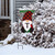 Winter Gnome Burlap Monogram Letter T Garden Flag