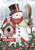 Jolly Snowman Welcome Garden Flag