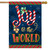 Briarwood Lane Joyous World Double Sided House Flag with festive holiday design and candy cane.