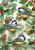Briarwood Lane Winter Chickadees House Flag featuring chickadees on pine branches with holly and pinecones.
