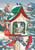 Snowy Birdhouse House Flag