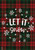 Let It Snow Plaid Burlap House Flag