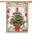 Potted Christmas Tree House Flag