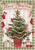 Briarwood Lane Potted Christmas Tree House Flag with red pot and festive decorations on green background.