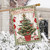 Briarwood Lane Potted Christmas Tree House Flag with green plaid border and Merry Christmas sign.