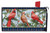 Briarwood Lane Wintertime Cardinals Mailbox Cover with snow-covered pine and cardinals on plaid background.