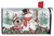 Briarwood Lane Jolly Snowman Welcome oversized mailbox cover with festive winter scene and red scarf.
