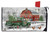 Briarwood Lane Christmas on the Farm Oversized Mailbox Cover with green truck and red barn design.