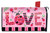 Briarwood Lane Ladybug Love pink mailbox cover with ladybugs hearts and flowers design.