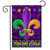 Briarwood Lane Mardi Gras Fleur-De-Lis double sided garden flag with purple, green, and gold design.