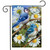 Briarwood Lane Birds and Daisies Garden Flag with blue jays and white daisies on branch.