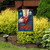 Briarwood Lane Super Dad Father's Day garden flag with blue plaid and red coffee cup design.