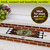 Briarwood Lane Farmhouse Welcome Mini Mat, 22x10 inches, brown with green wreath and black accents.