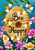 Briarwood Lane Happy Beehive Double-Sided Garden Flag with colorful flowers and bees design.