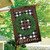 Briarwood Lane Boxwood Wreath House Flag with black and white buffalo plaid and welcome sign.