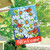 Briarwood Lane Sunshine Daisies house flag with white daisies, orange butterflies, and welcome banner.