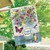 Briarwood Lane Happy Spring Floral Jar House Flag with colorful flowers, butterflies, and blue plaid accents.