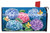 Briarwood Lane oversized mailbox cover with colorful hydrangeas and butterflies on blue background.