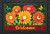 Briarwood Lane colorful daisies doormat with welcome sign and vibrant flowers in orange, yellow, red hues.