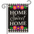 Home Sweet Home Flowers Burlap Garden Flag