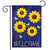 Sunflowers and Bees Burlap Garden Flag