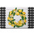 Briarwood Lane Lemon Wreath Comfort Mat, yellow lemons and green leaves on white wood background.