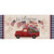 Red Briarwood Lane Stars and Stripes Truck Mini Mat with flowers and American flags.