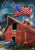 Briarwood Lane American Celebration Barn Garden Flag with patriotic barn and fireworks design.