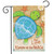 Briarwood Lane Life Is Better Turtle Garden Flag with green turtle and beach theme design.