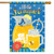 Briarwood Lane Hello Summer Lemonade House Flag with colorful pitcher, glass, and floral design.