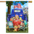 Briarwood Lane All American Picnic House Flag with patriotic picnic scene and American flag.