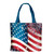 Briarwood Lane Stars and Stripes Tote Bag with American flag and firework design on white background.