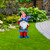 Briarwood Lane Patriotic Gnome Metal Art, red, white, and blue garden gnome with stars.