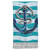 Briarwood Lane Welcome Anchor Hand Towel with nautical anchor design on teal and white stripes.