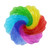Rainbow Swirl Glass Bird Bath by Briarwood Lane, colorful glass birdbath with swirly rainbow design.