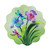 Briarwood Lane Dragonflies Glass Bird Bath with green base, flowers, and dragonflies design.