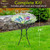 Briarwood Lane Dragonflies Glass Bird Bath, 18 inch diameter, on 24 inch tall metal stand.