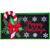Briarwood Lane Festive Candy Canes Coir Doormat with green border and red holiday text.