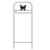 Briarwood Lane wrought iron butterfly garden flag arbor with decorative butterfly detail on top section.